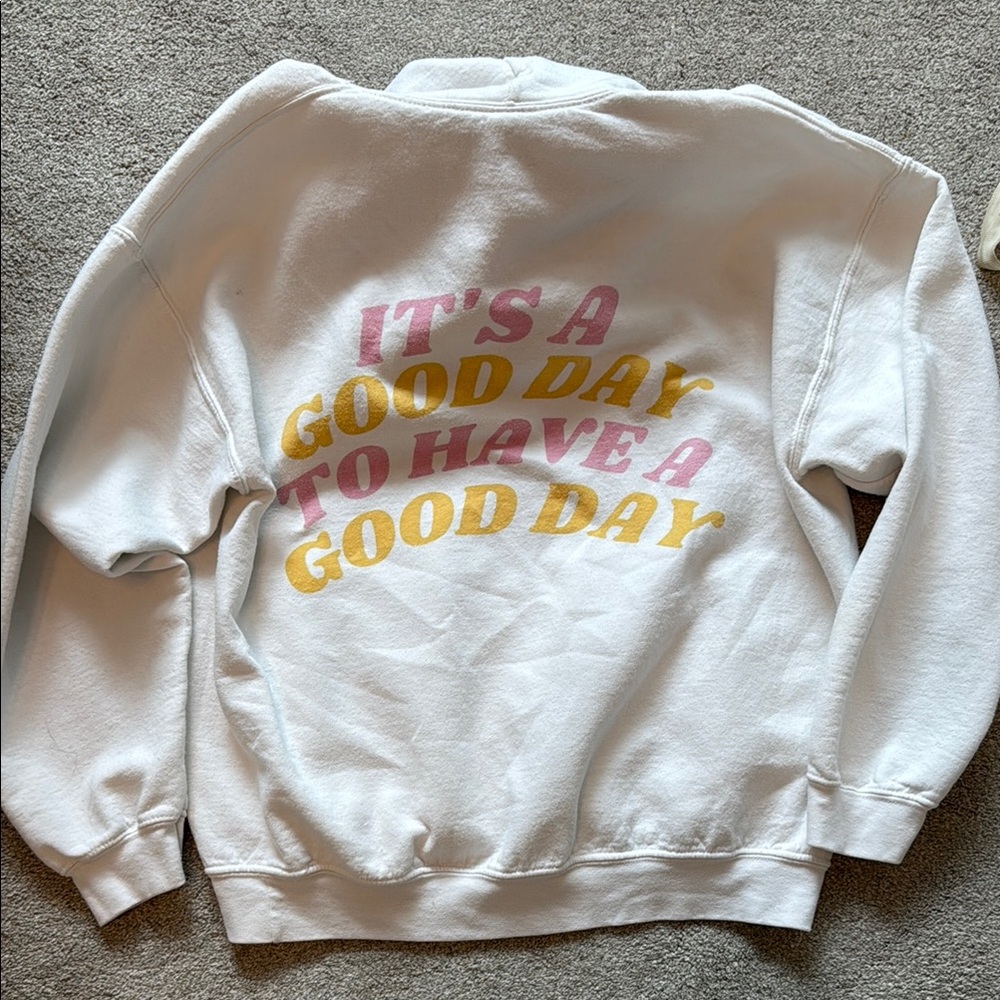White Graphic Women's Sweatshirt